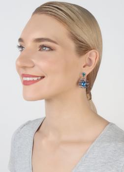 blue/green - Gem Rocks - Konplott earrings
